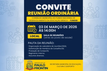  CONVITE – REUNIÃO ORDINÁRIA DO CONSELHO DO FUNDEB
