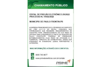 EDITAL DE PREGÃO ELETRÔNICO 29/2022 PROCESSO N. 19502/2022
