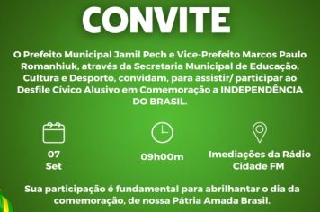 DESFILE CÍVICO ALUSIVO EM COMEMORAÇÃO A INDEPENDÊNCIA DO BRASIL