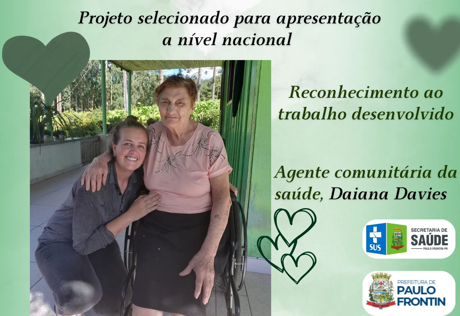 Projeto selecionado para apresentação a nível nacional 