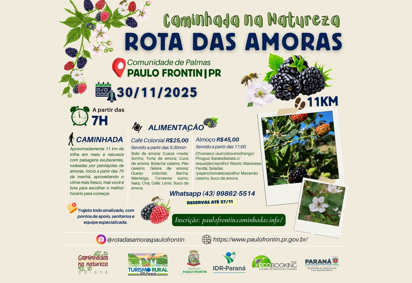 Caminhada na Natureza Rota das Amoras.