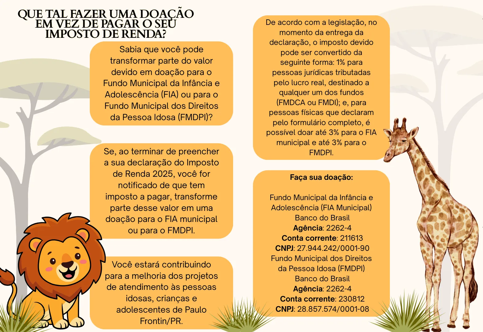 Você sabia? Parte do seu Imposto de Renda pode virar doação!