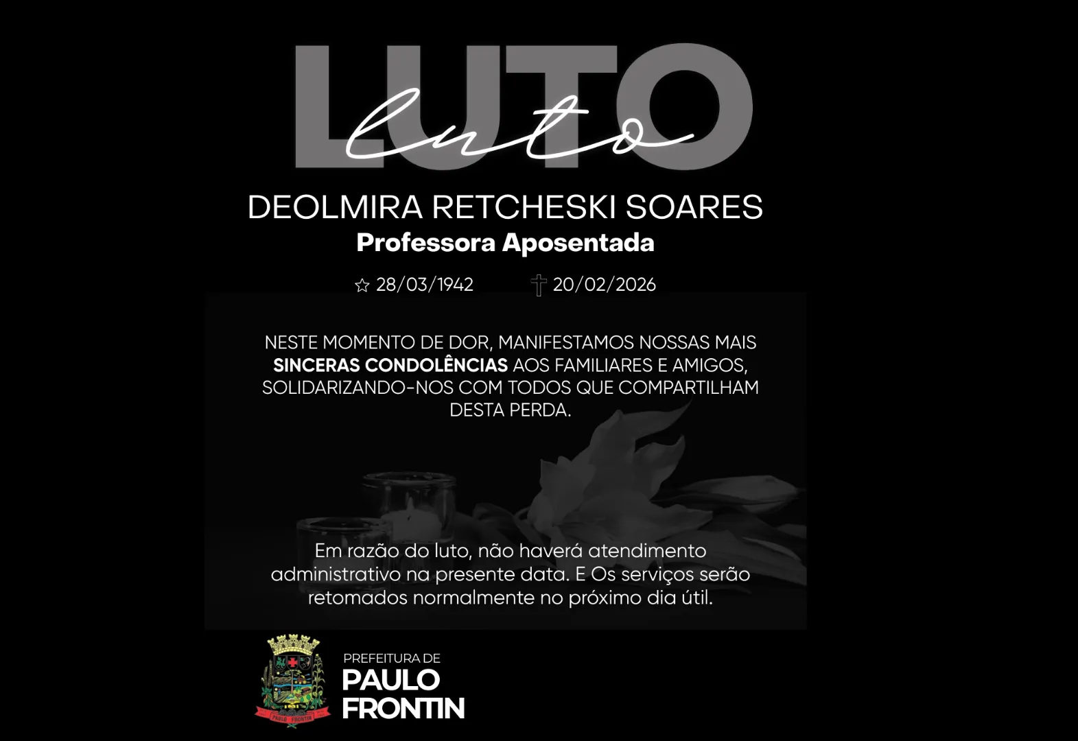 NOTA DE PESAR 