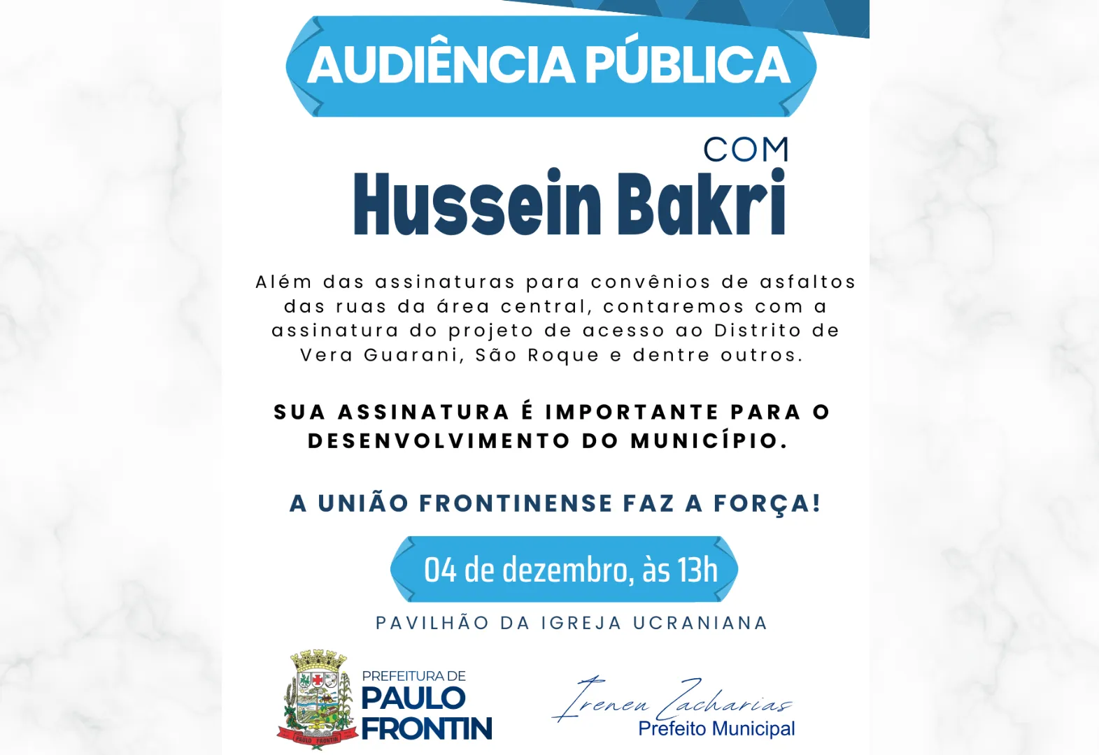  AUDIÊNCIA PÚBLICA – PARTICIPE!
