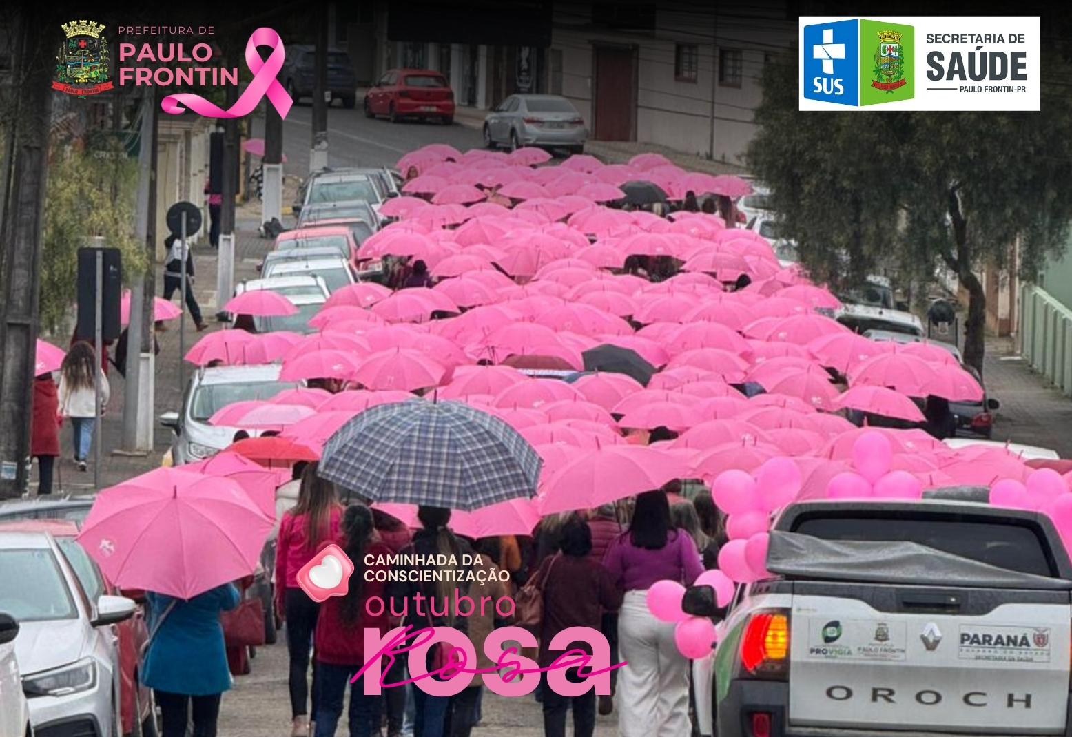 Caminhada da Conscientização do Outubro Rosa.