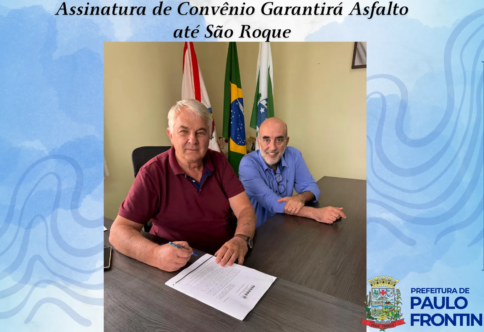 Assinatura de Convênio Garantirá Asfalto até São Roque