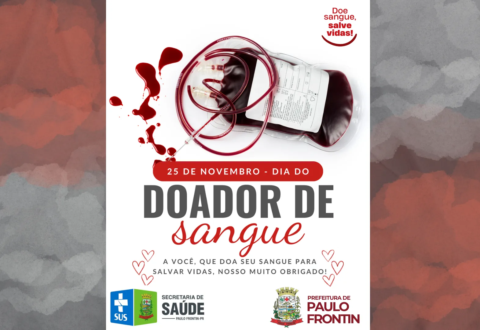  Dia do Doador de Sangue! 25 de Novembro.