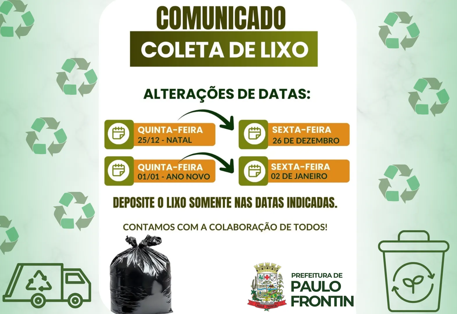 COMUNICADO – COLETA DE LIXO
