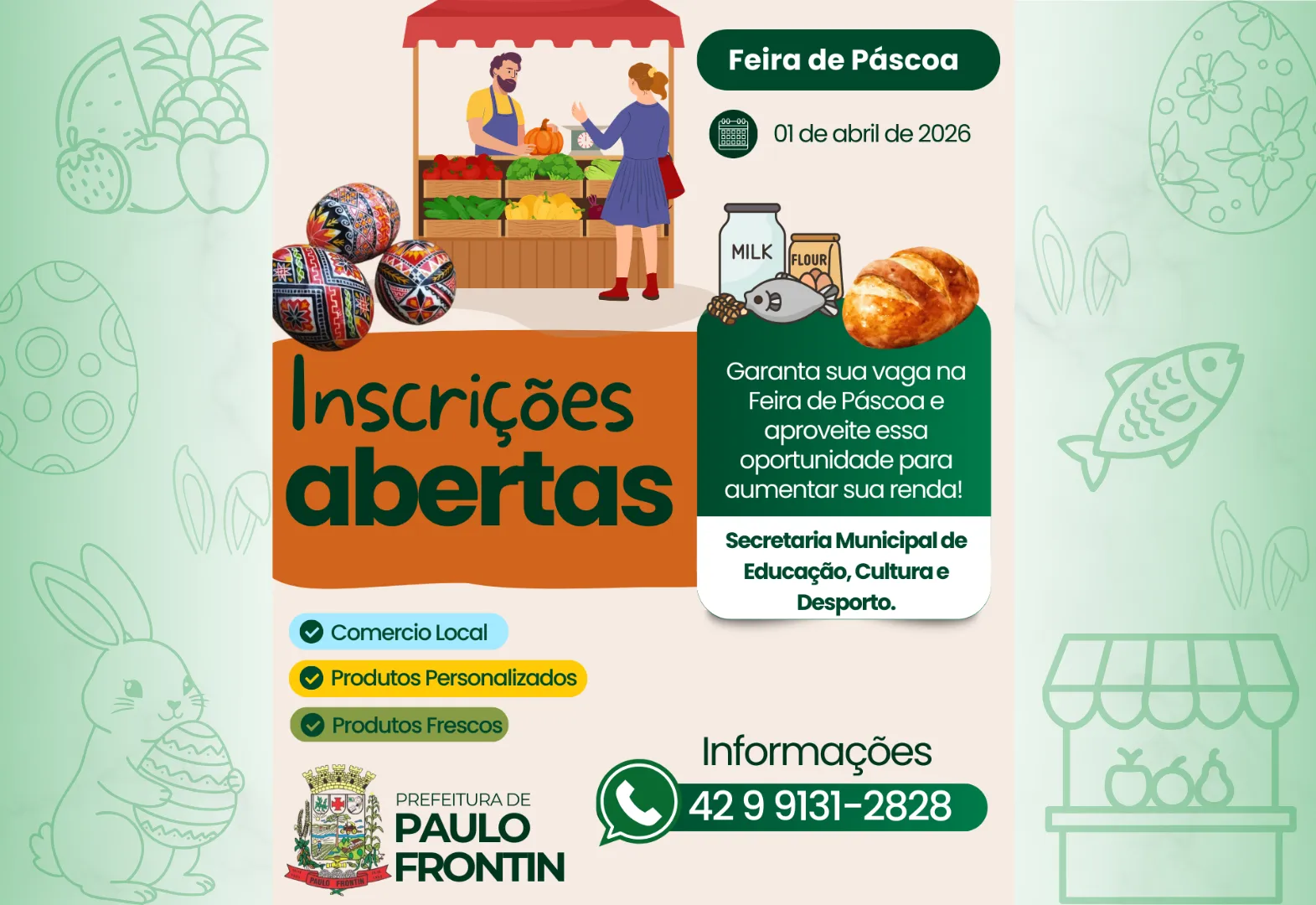 Feira de Páscoa 2026 – Inscrições Abertas!!!