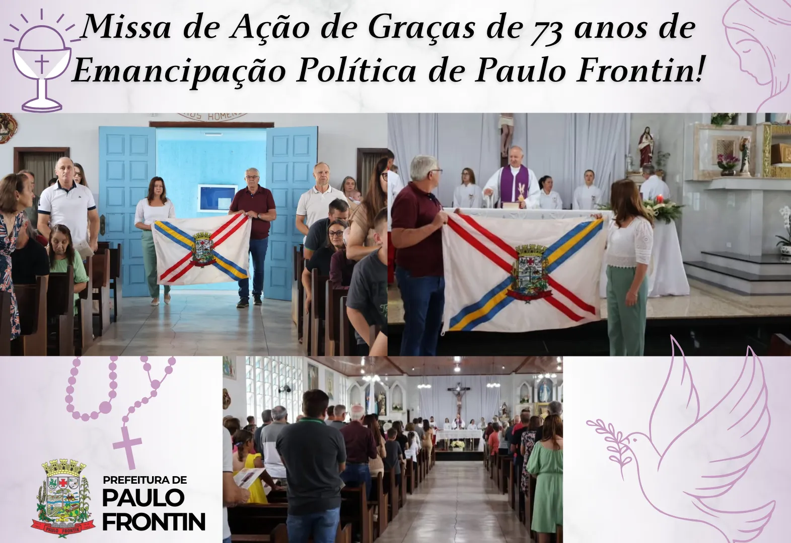 Missa de Ação de Graças de 73 anos de Emancipação Política de Paulo Frontin!