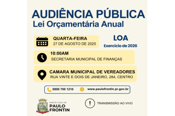 CONVITE – AUDIÊNCIA PÚBLICA